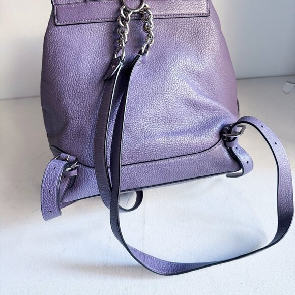 Coach Lilac Purple Pebbled Leather Backpack - Picture 5 of 9